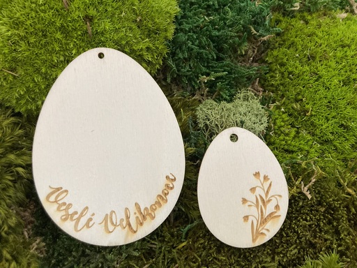 Gravírované velikonoční dekorace řezané na laseru, vajíčka - Laser Plzeň
